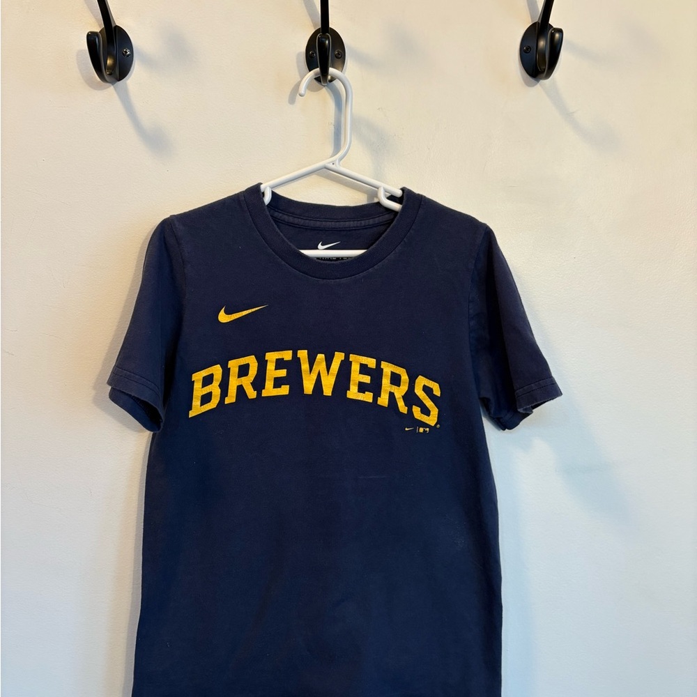 Nike Kids Navy Blue Brewers Tee